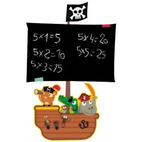 Pirate Ship Chalkboard  Writeable Blackboard Wall Sticker
